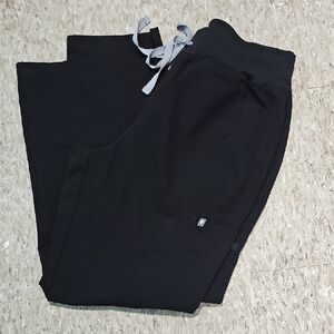 Figs Black Scrub Pants with Grey Drawstring. Size M. TECHNICAL COLLECTION